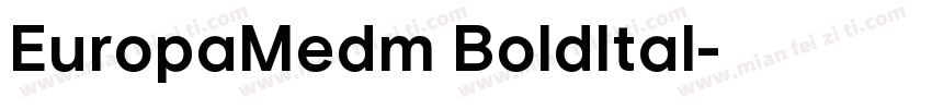 EuropaMedm BoldItal字体转换